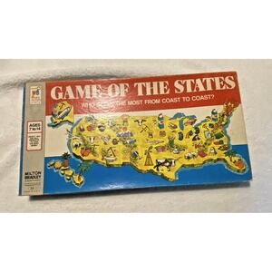 Vintage 1960 Milton Bradley Board Game of the States